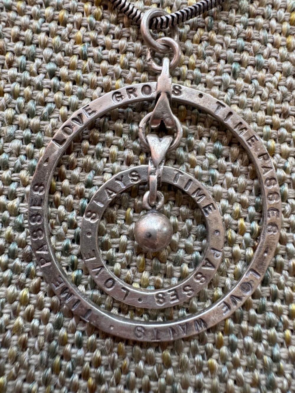 Thomas Mann Time Passes Circle Necklace